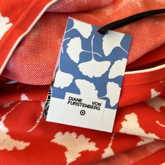 Women's Collared Sleeveless Ginkgo Cherry Tomato Sweaterknit Midi Wrap Dress S - Picture 4 of 4